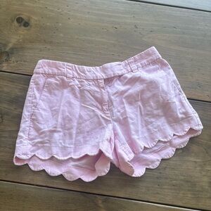 J crew scalloped hem shorts.